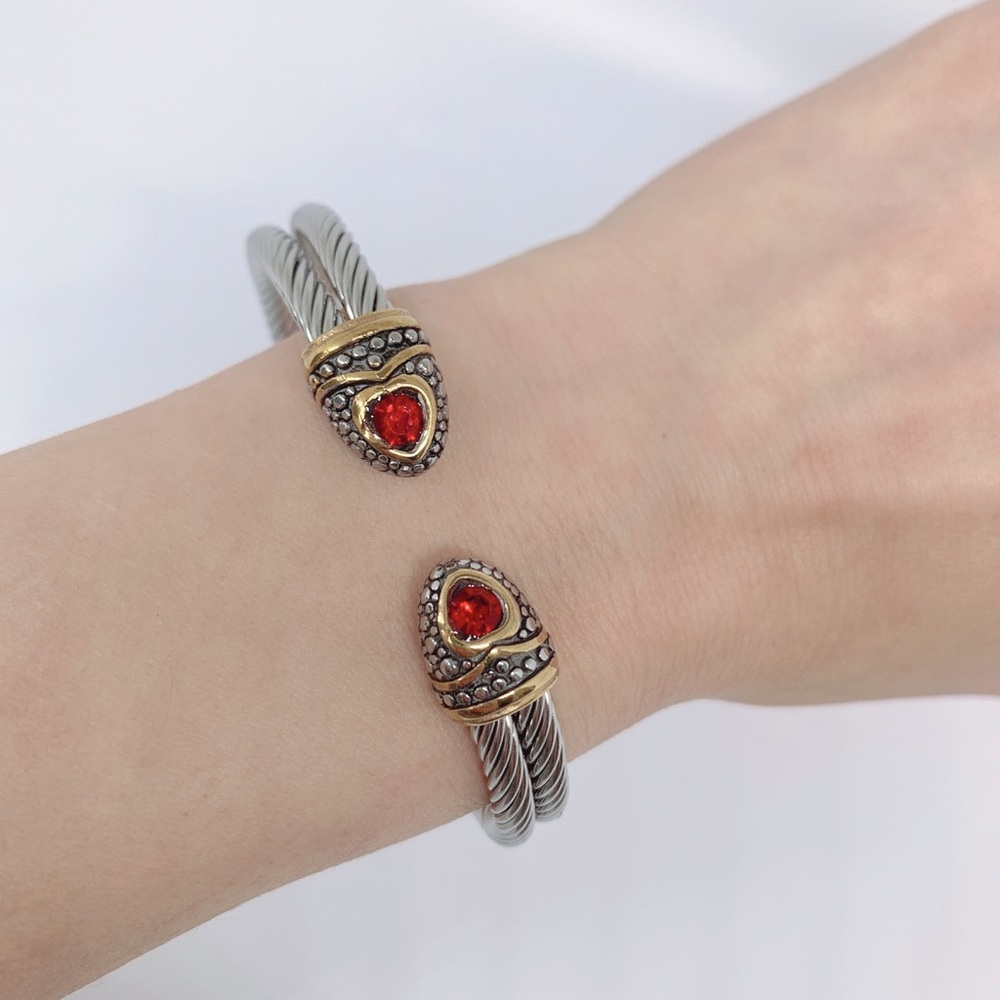 Stainless Steel Twist Bangle Unisex